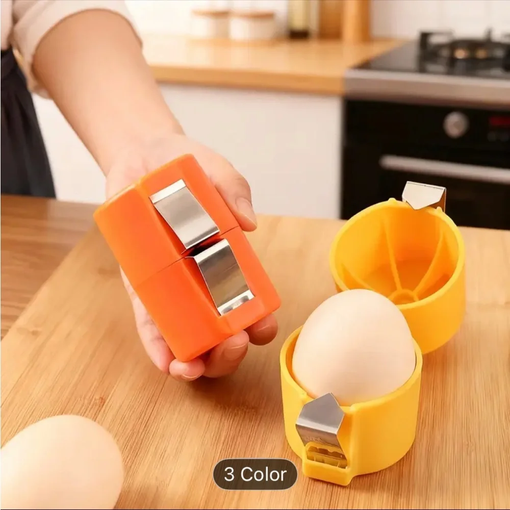 Egg Separator & Shell Peeler – Handheld Yolk Remover Tool
